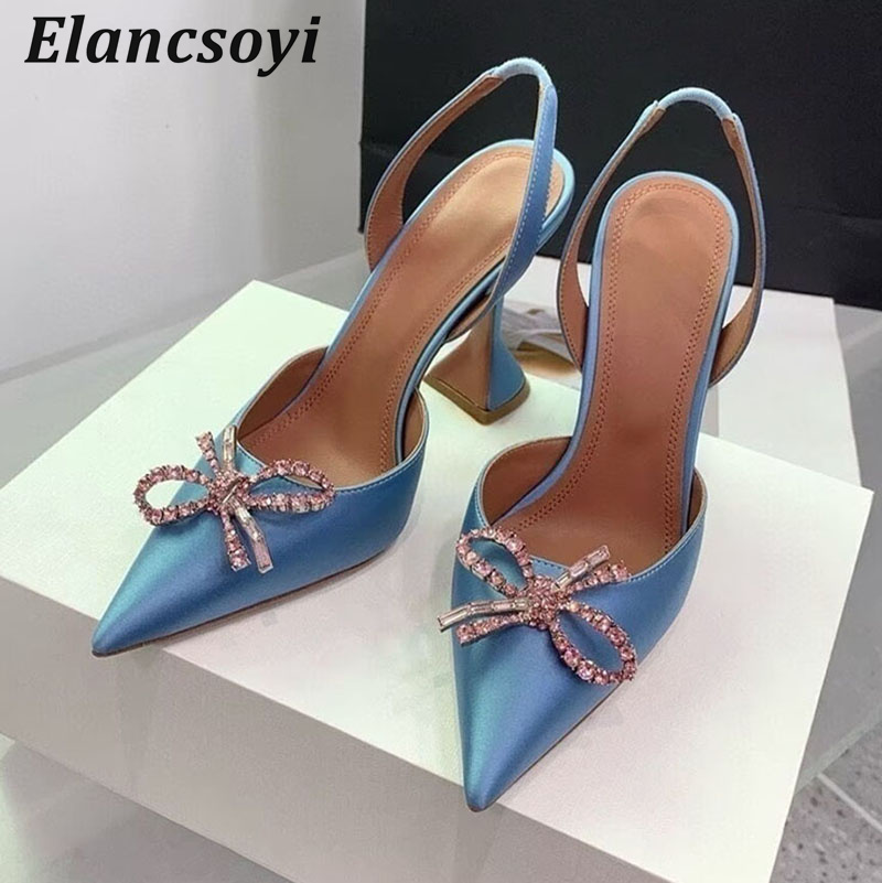 Casual Sandal Leather - Sepatu Hak Tinggi Ujung Lancip Wanita,