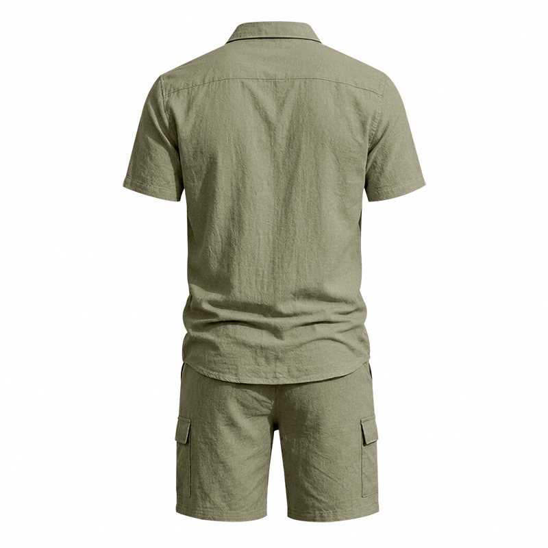 Setelan Linen Amerika Musim Pa - Short Linen Drawstring ulasan dan harga